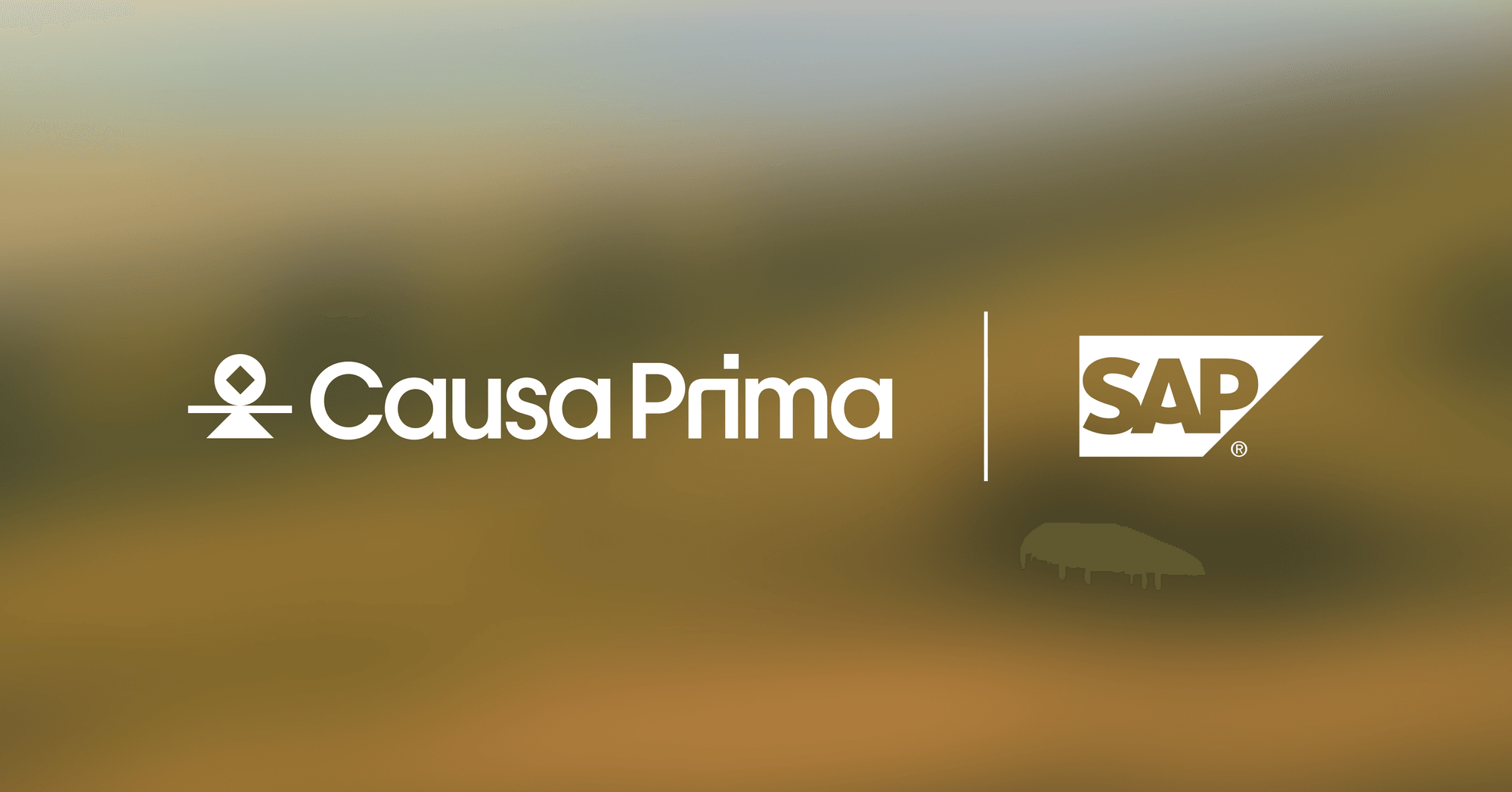 The Causa Prima and SAP logos side by side on a softly blurred landscape